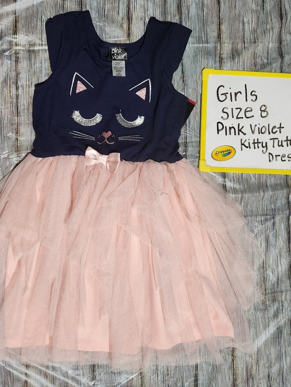 New Pink & Violet Kitty Tutu Dress